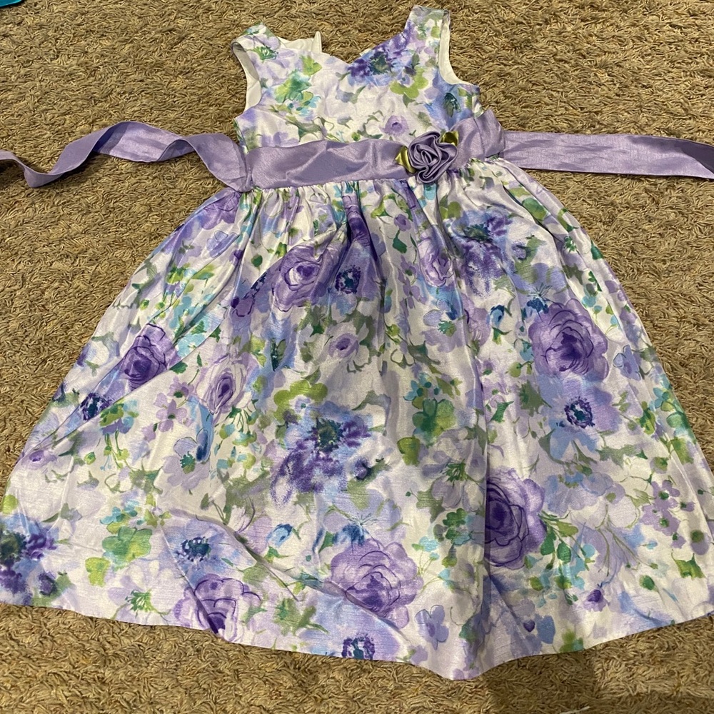 Floral purple formal dress